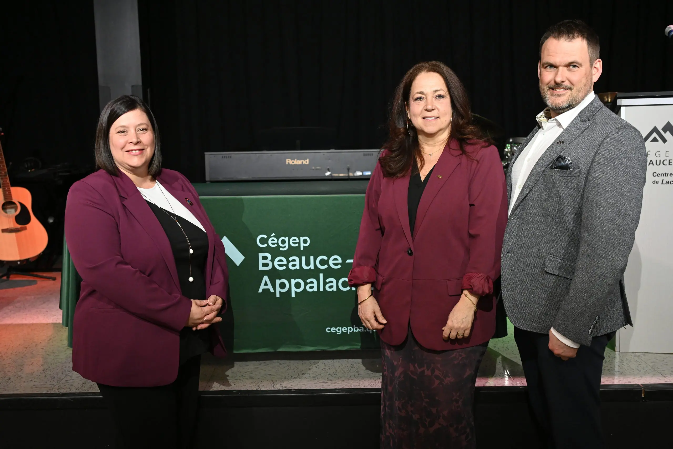 Mairesse LM, Julie Morin, DG CBA, Caroline Bouchard, Directeur des études et de la vie étudiante CBA, Jean-Philippe Vachon