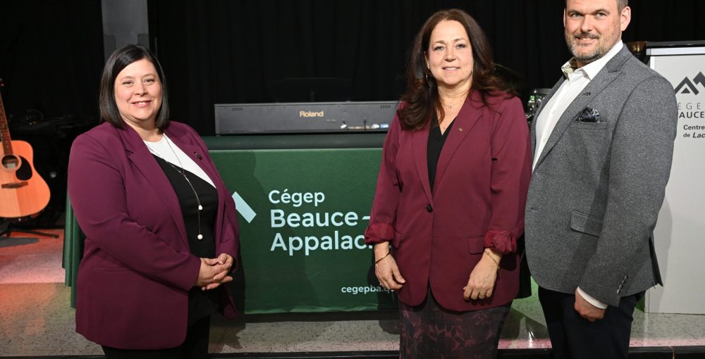 Mairesse LM, Julie Morin, DG CBA, Caroline Bouchard, Directeur des études et de la vie étudiante CBA, Jean-Philippe Vachon
